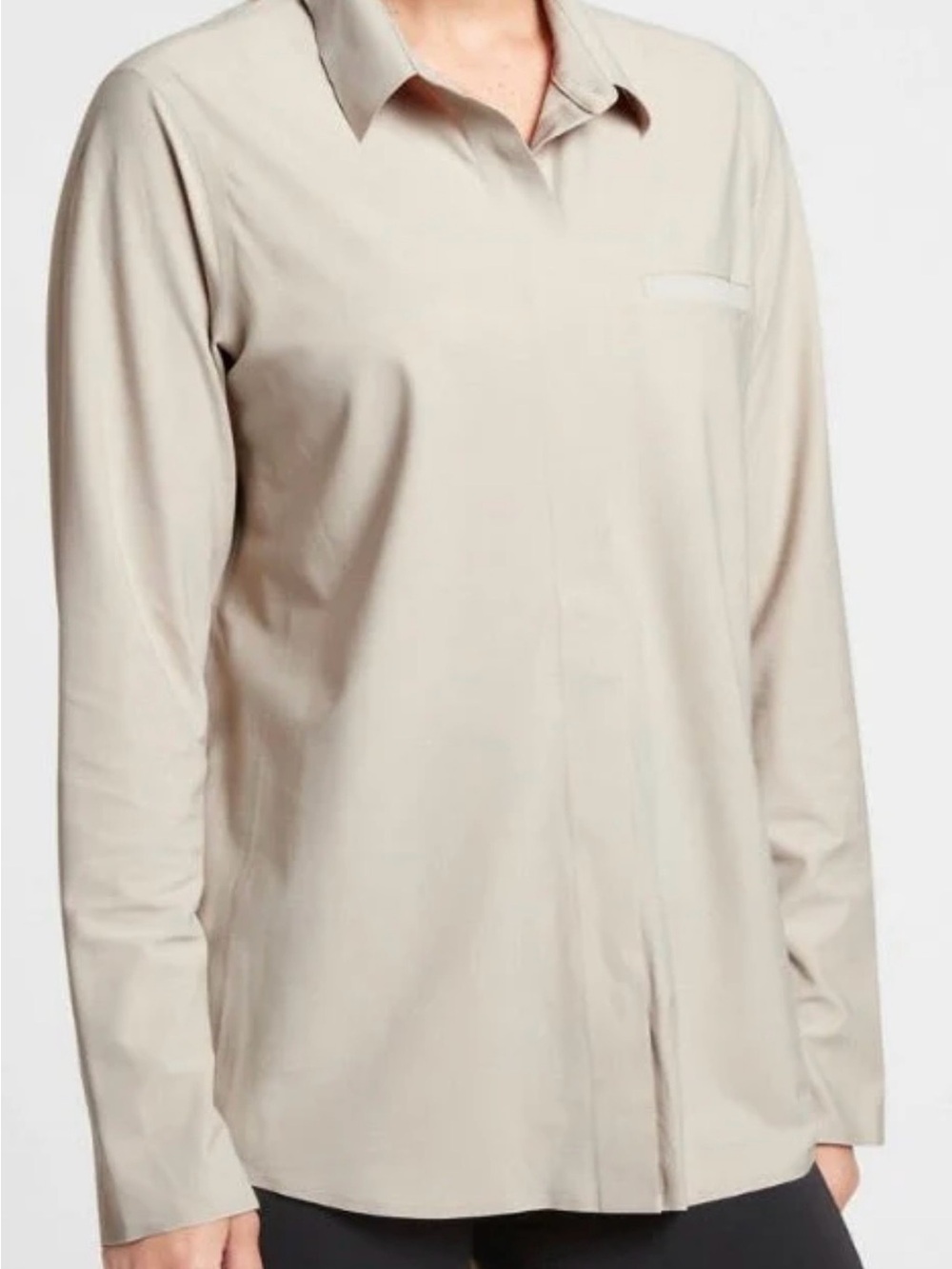 Athleta Urbanite Lightweight Long Sleeve Button Down Shirt- Size 1X